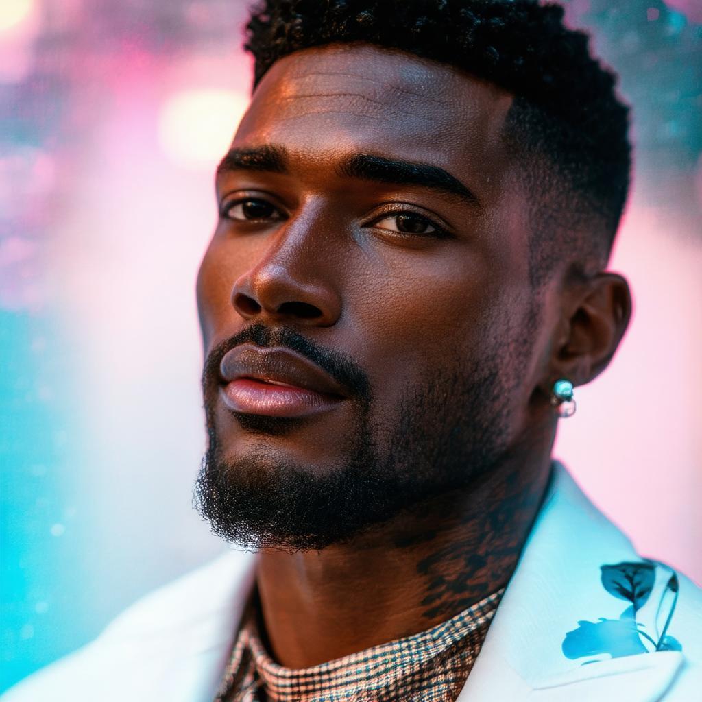 Hyperreal 3D Portrait of a Dark Skinned Man