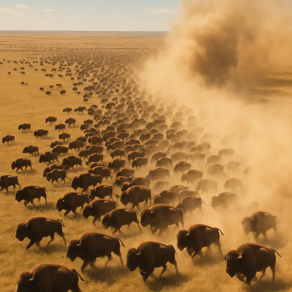 Immense Herd of Bison