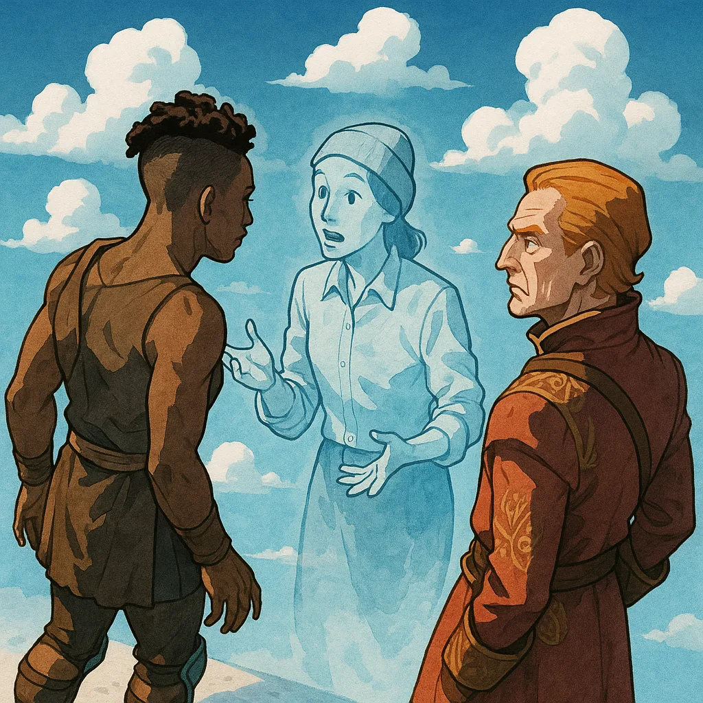 Figure of Sub-Saharan African Descent Hinting at a Mythic Past