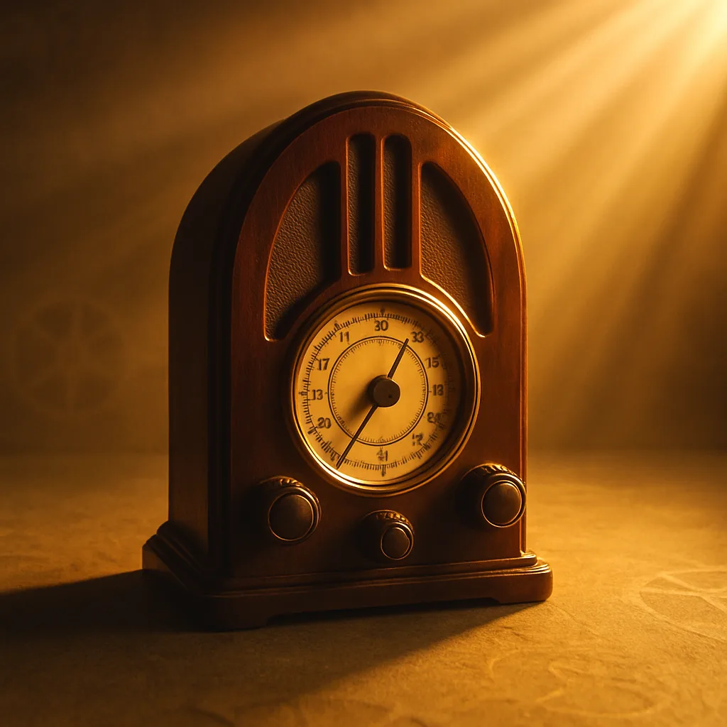 Lone 1930s Art Deco Radio