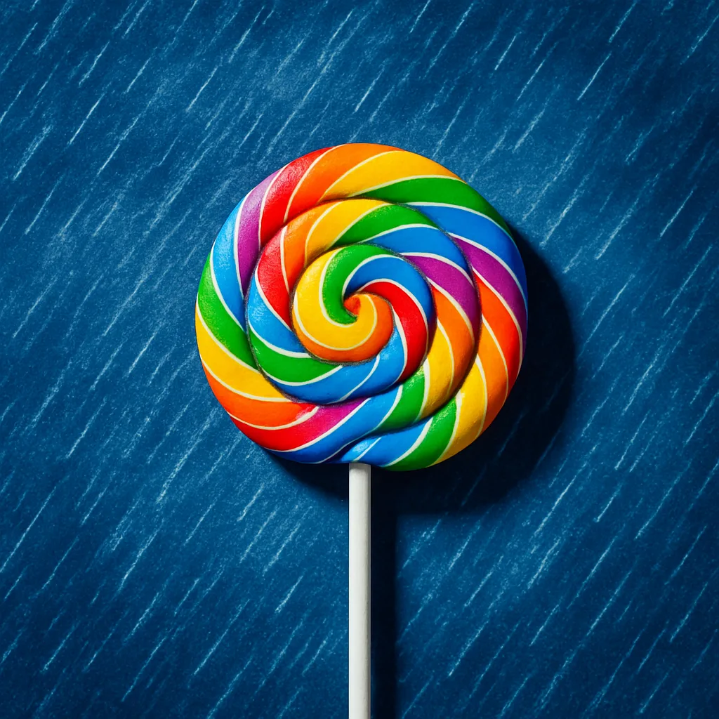 Single Classic Round Flat Disc Lollipop