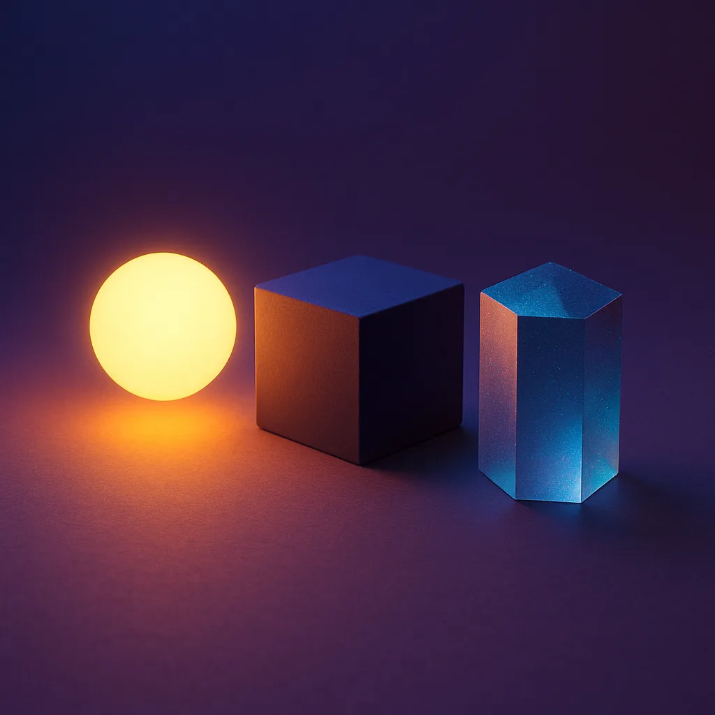 Next to a Sturdy Cube and a Glimmering Hexagonal Prism