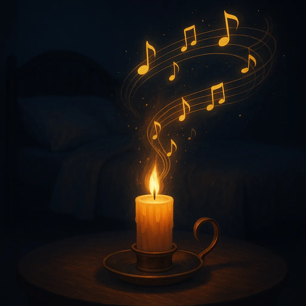 Candle by the Bedside Flickered Gently and Filled the Air