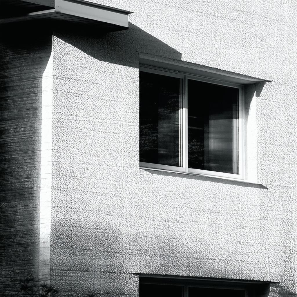 Suburban House in Grainy HP5 Chiaroscuro