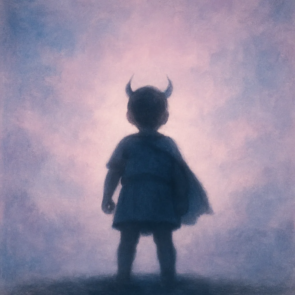 Toddler Embodying a Lone