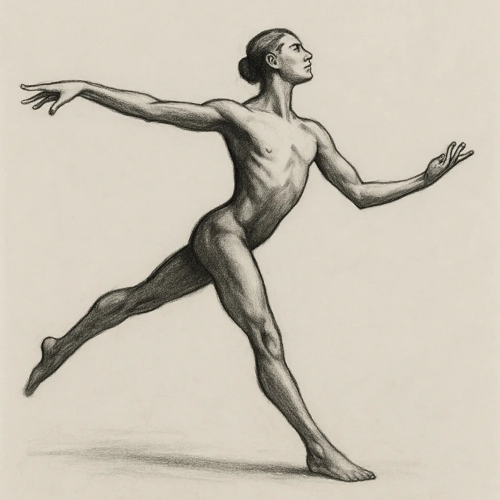 Figure Strikes a Dynamic Pose