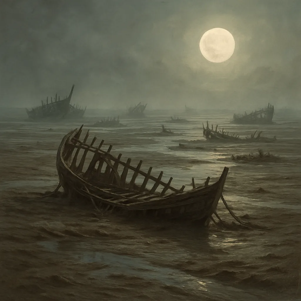 Numerous Skeletal Remains of Ancient Shipwrecks Lie