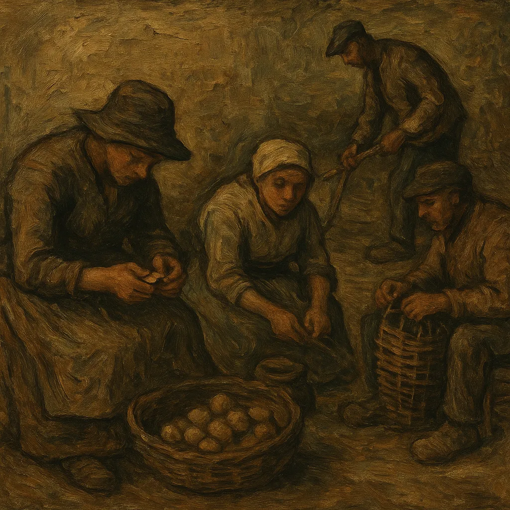 Depicting Rural Peasants with a Subdued Color Palette