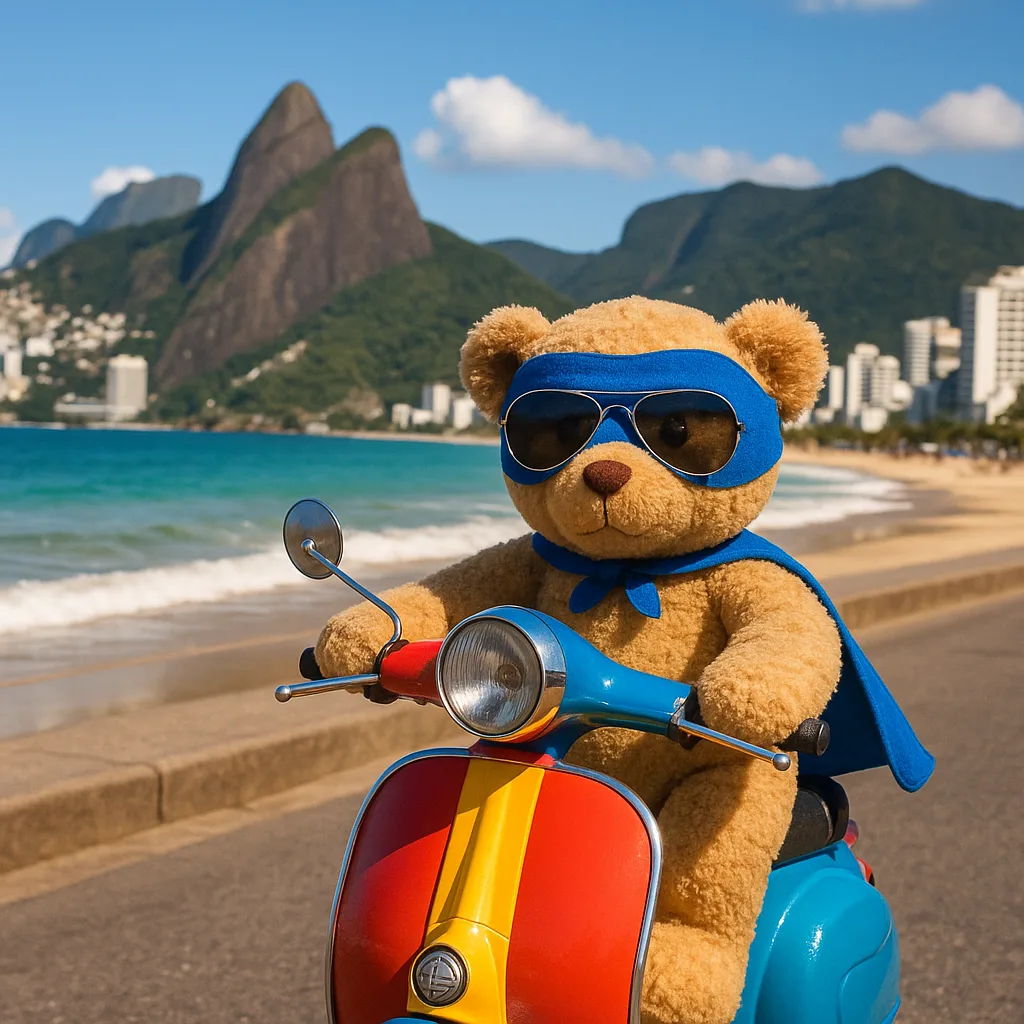 Teddy Bear Dressed in a Superhero Mask