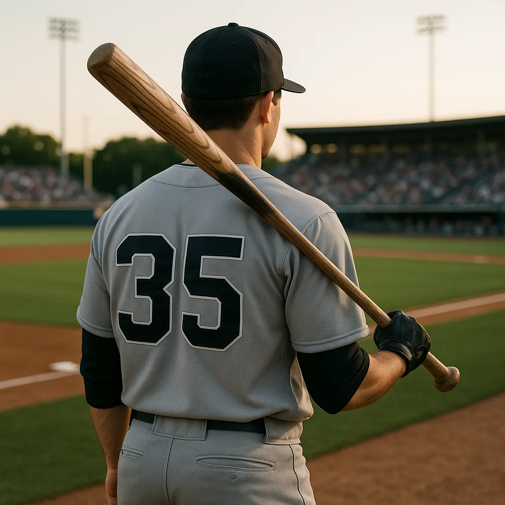 Baseball Player in a Gray Jersey