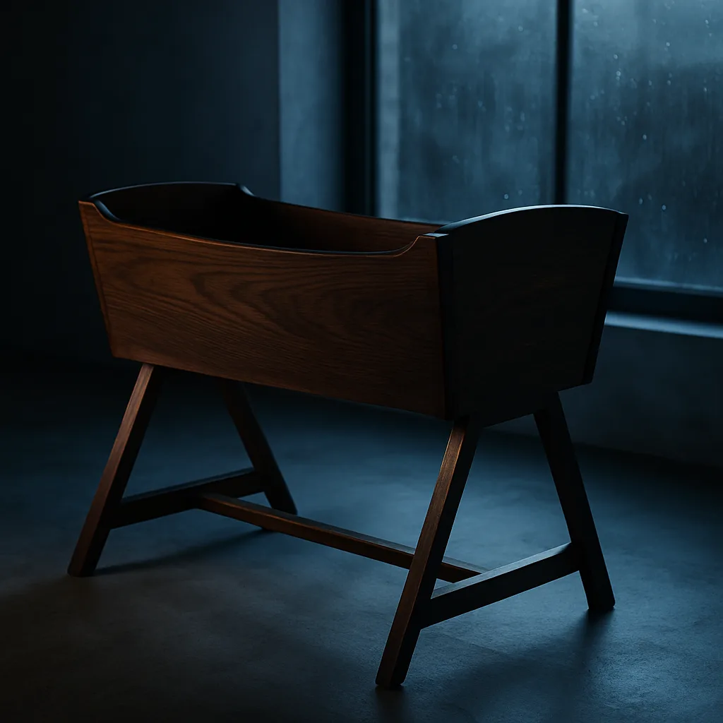 Single Cradle—finished in a Dark Walnut Stain