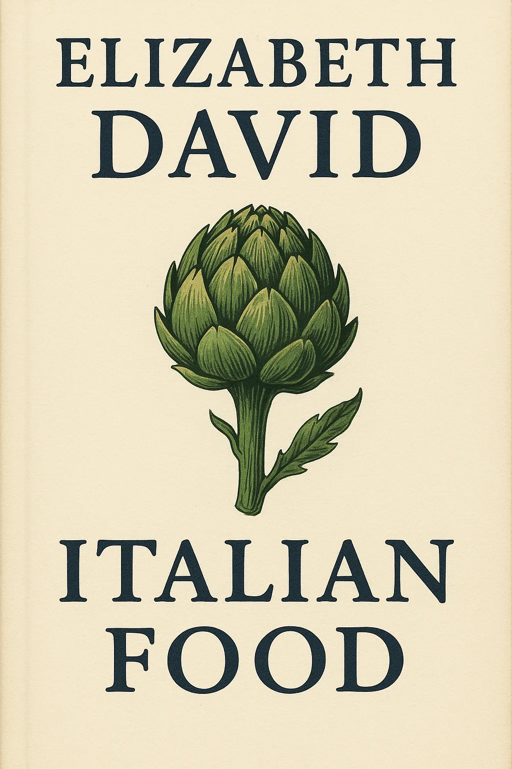 Cream-colored Book Cover Featuring the Title "Elizabeth David