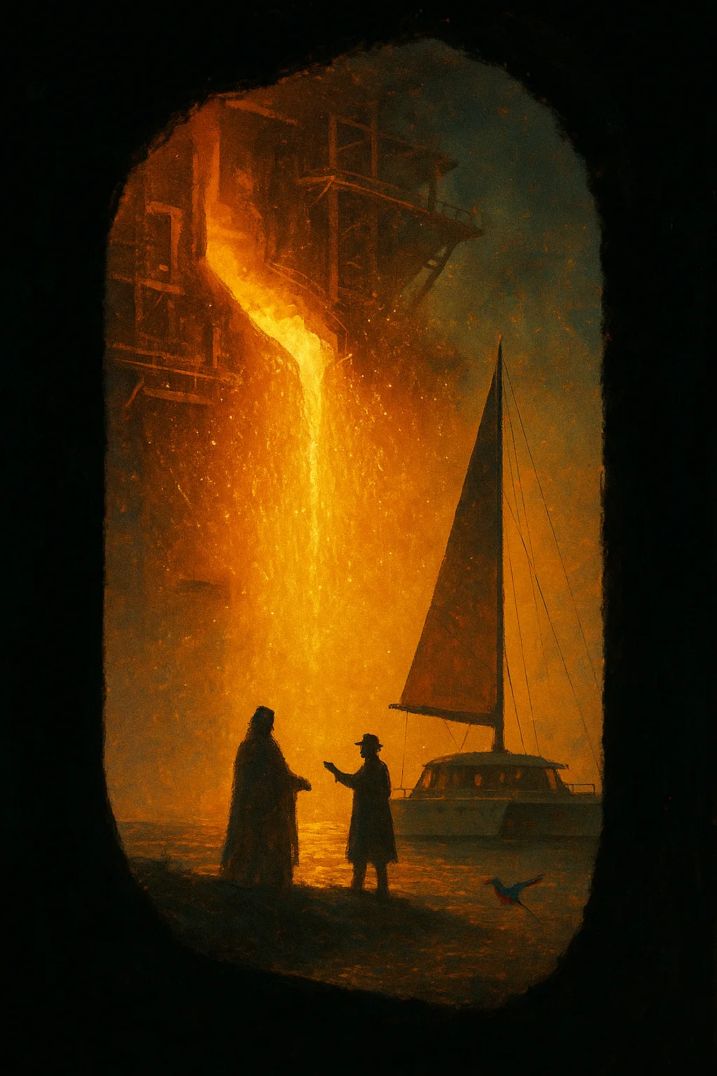 Immense Fiery Glow and Sparks