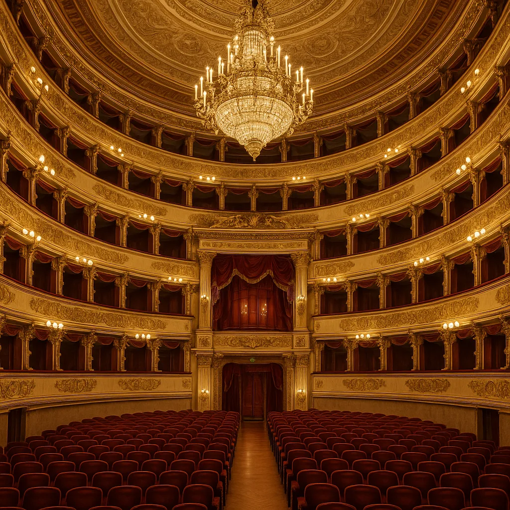 Interior of Teatro Alla Scala in Milan