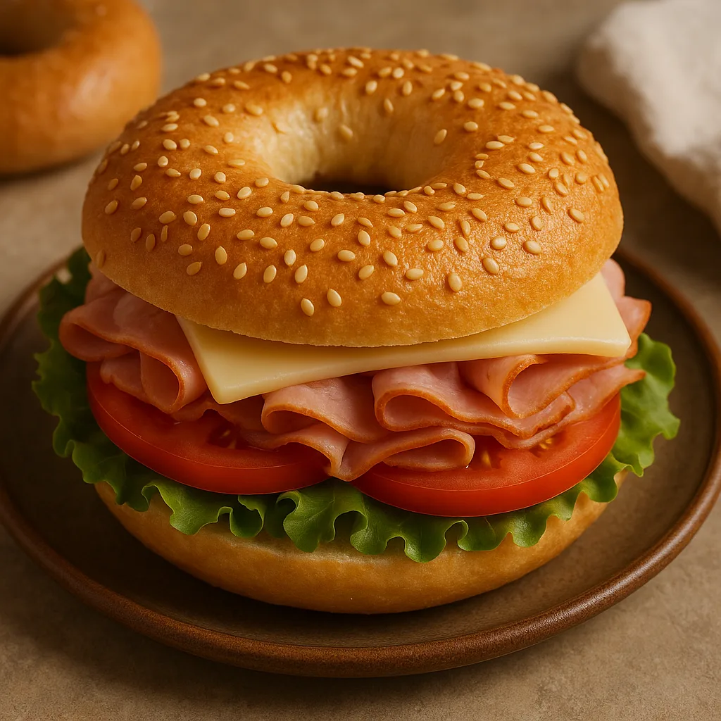Provide a Single Sentence Consisting of Two Words Regarding "bagel