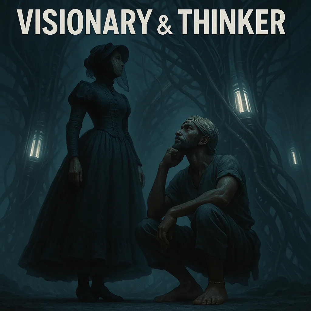 Visionary in Victorian-inspired Attire with a Subtly Veiled Face