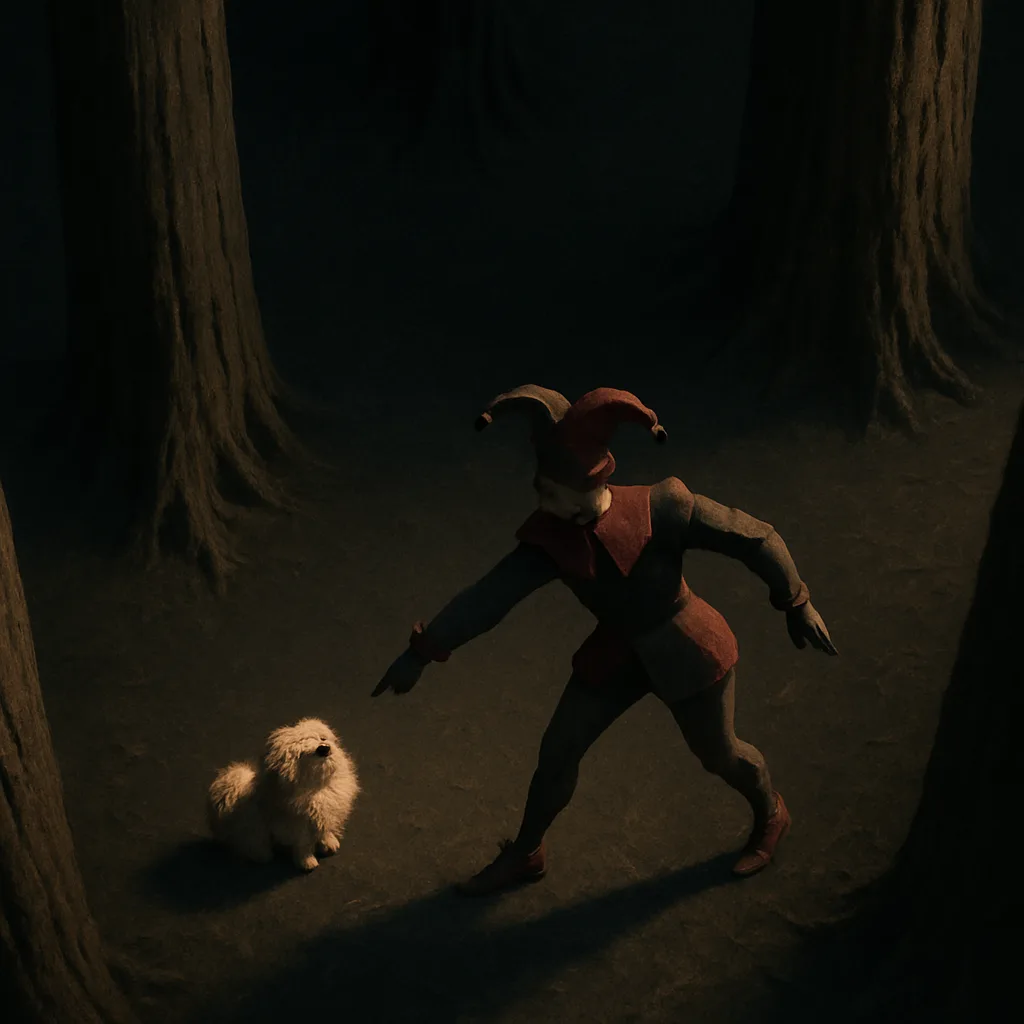 Within an Ancient Redwood Grove Rendered in Stark Orthographic Projections