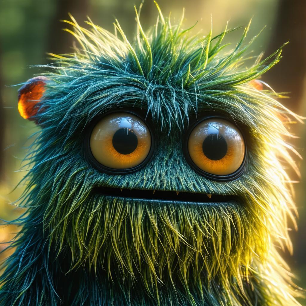 Cute Hairy Monster on Vivid CineStill Film