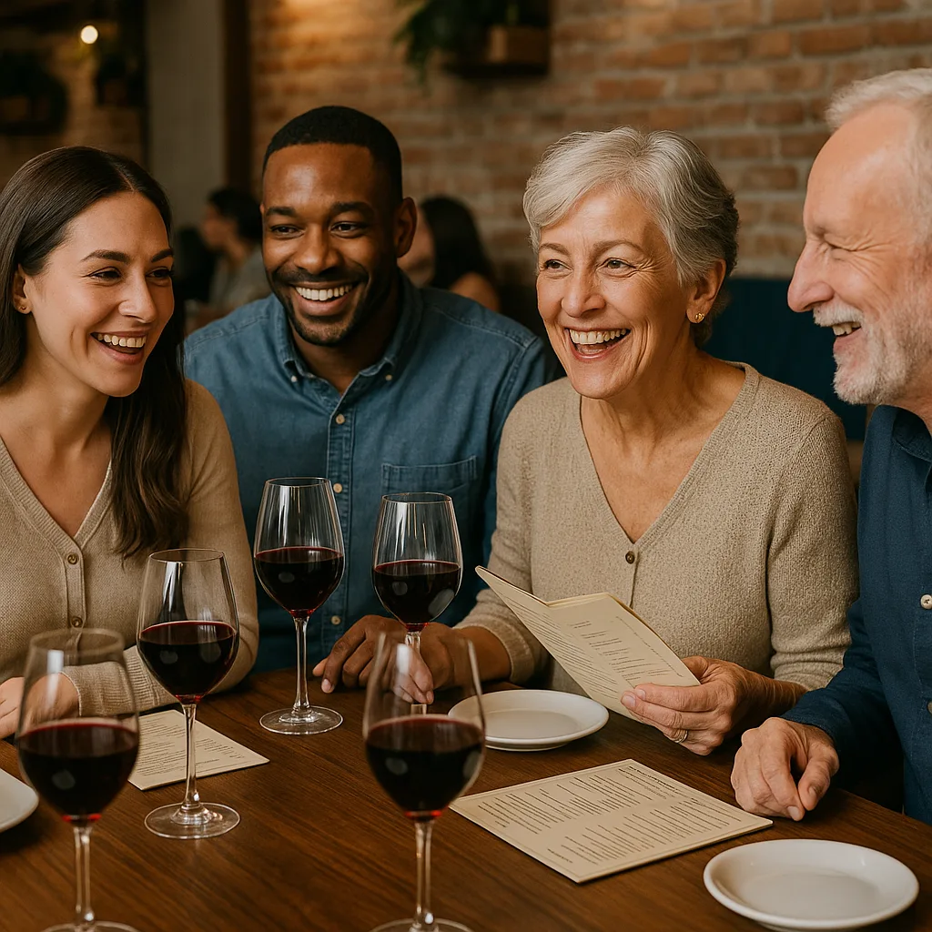 Group of People Seated at a Restaurant Table