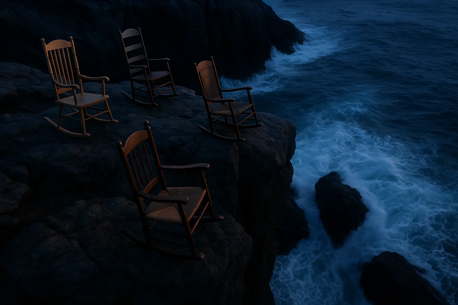 Four Varied Rocking Chairs Perch