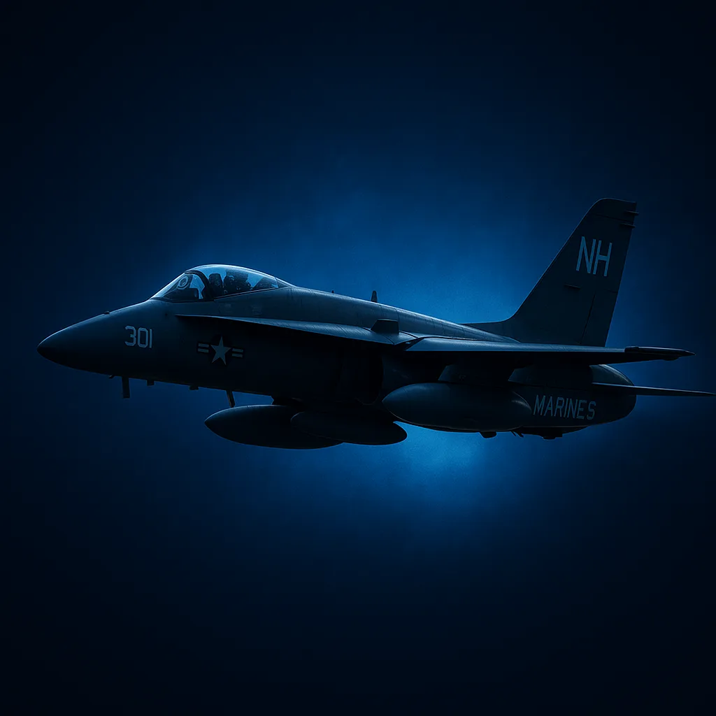 Military Jet with "Marines" Markings