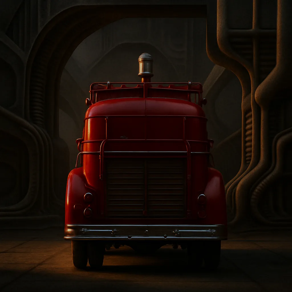 Single Classic Fire Engine Red Fire Engine