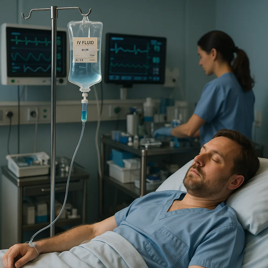 Man Lies in a Hospital