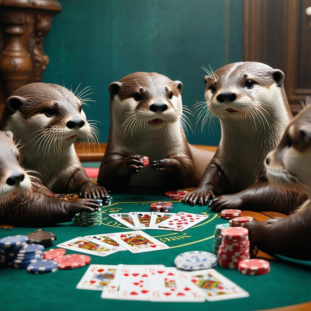 Otters Playing Poker in Handcrafted Stop Motion