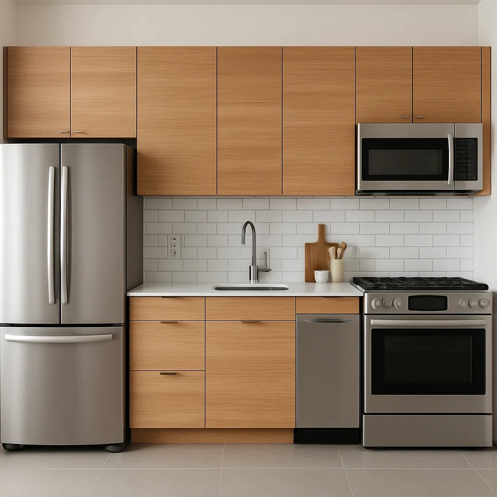 Modern Kitchen with Wooden Cabinets
