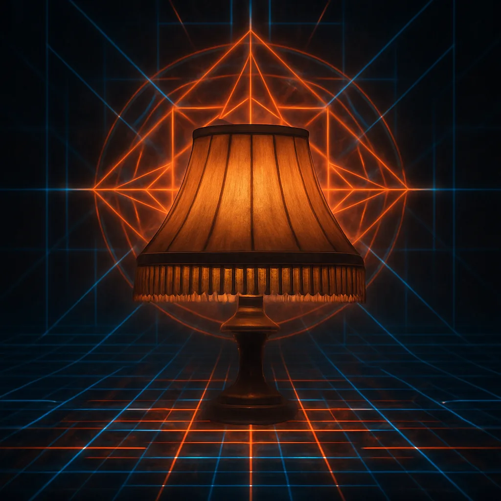Amidst a Digital Cyberspace Where Glowing Neon Lines