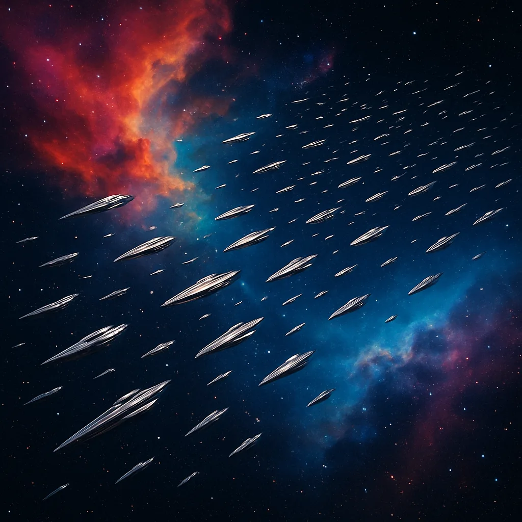Vast Armada of Futuristic Starships