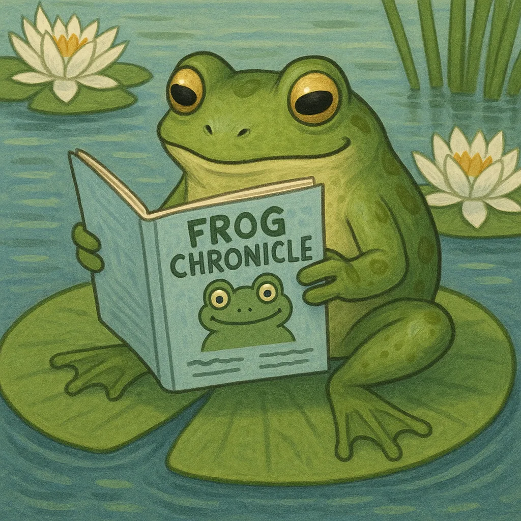 Frog Perched on a Lily Pad