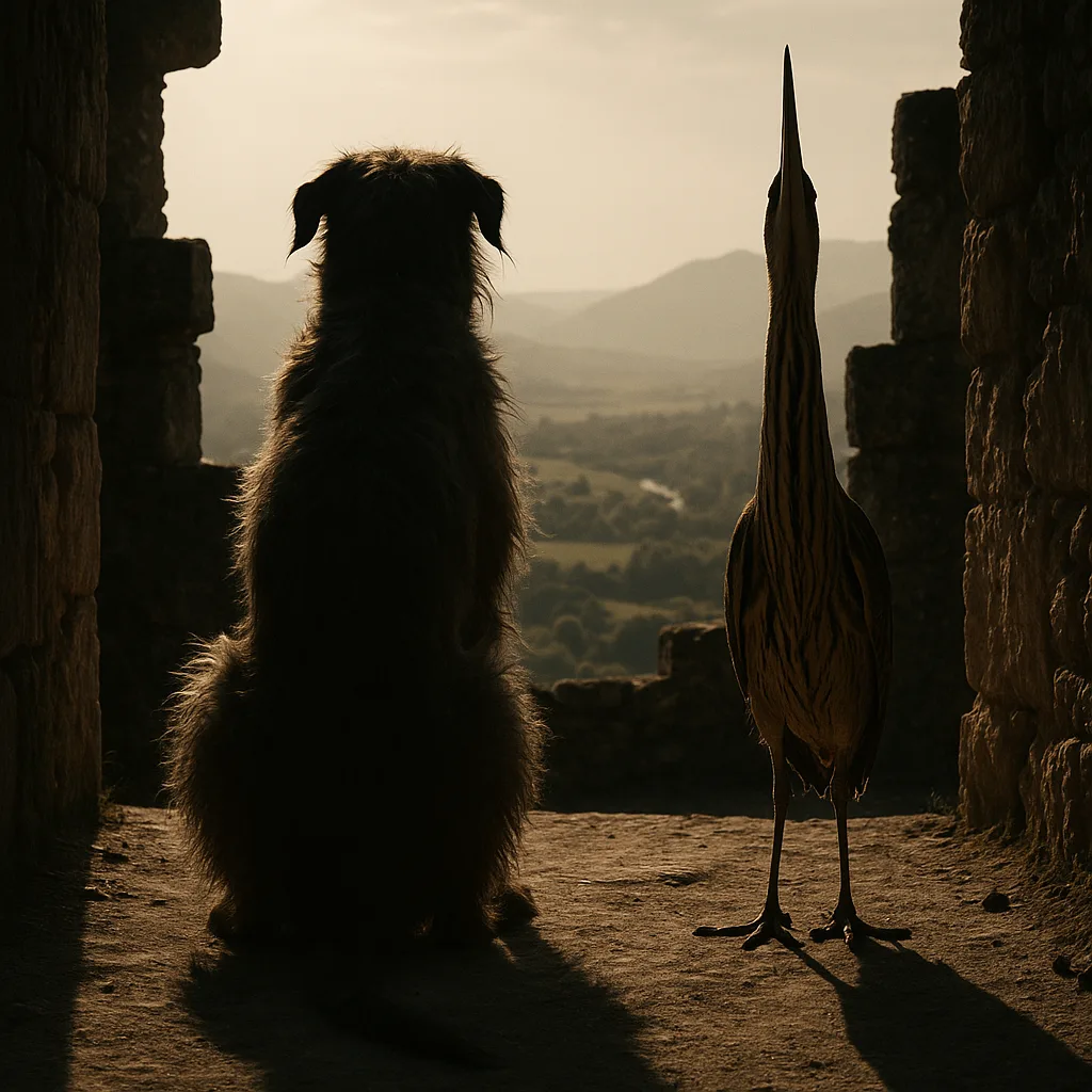 Irish Wolfhound of Imposing Stature and Shaggy Appearance