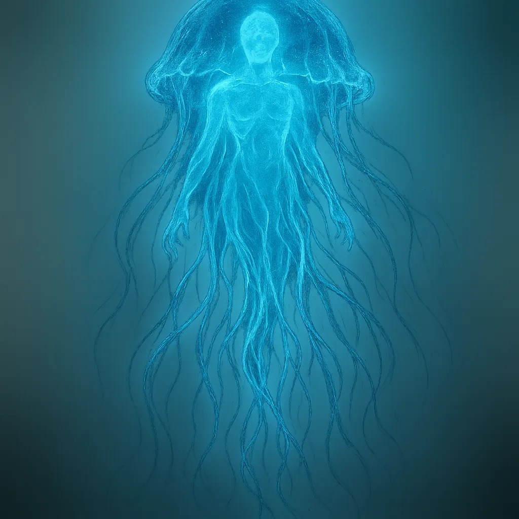 Translucent Figure of an Ethereal Jellyfish-like