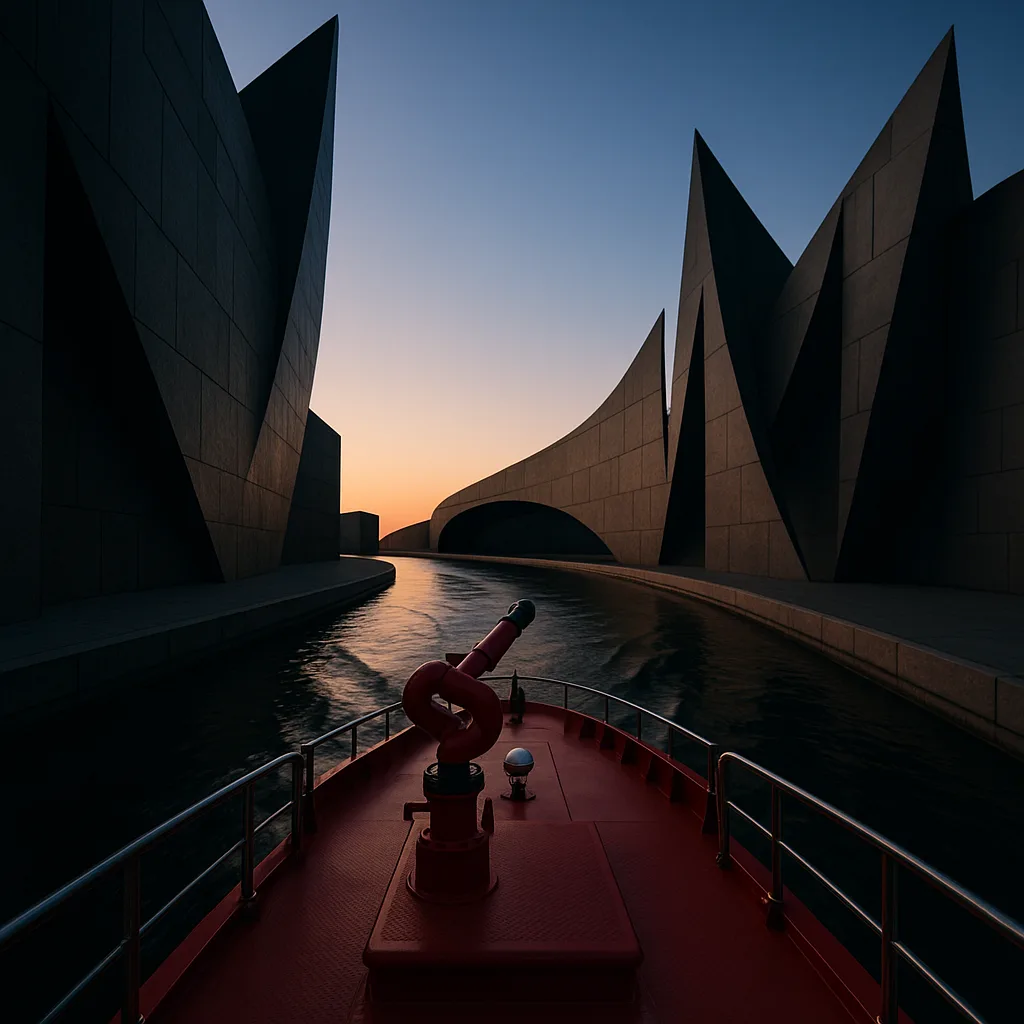 Fireboat's POV Navigates an S-curve Past Sharp