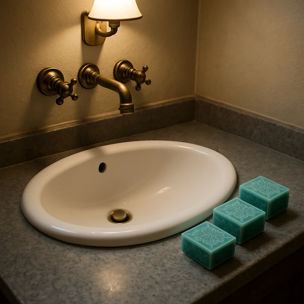 Oval-shaped Porcelain Sink with a Graceful Design Shines Softly