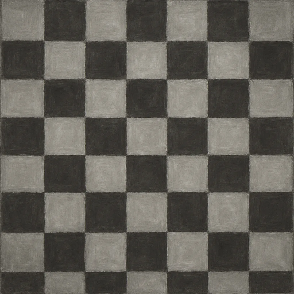 Monochrome Artwork Depicting a Pattern of Alternating Squares