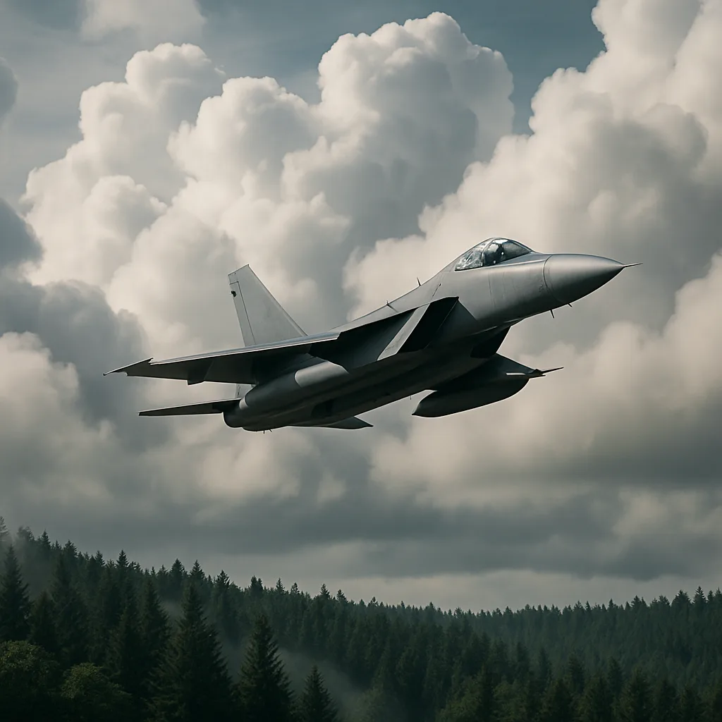 Amidst the Skies over a Sprawling Woodland