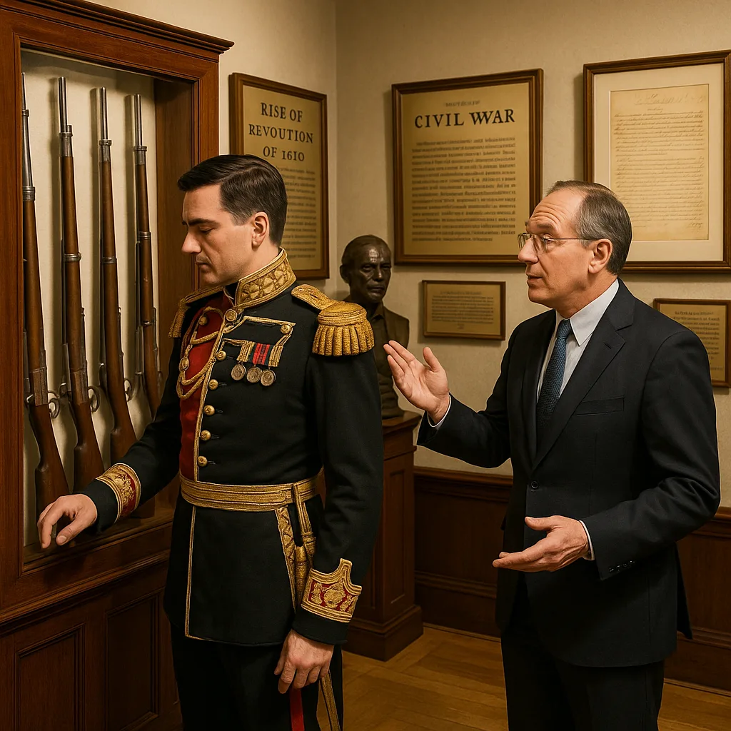 Inside a Room Adorned with Artifacts and Plaques