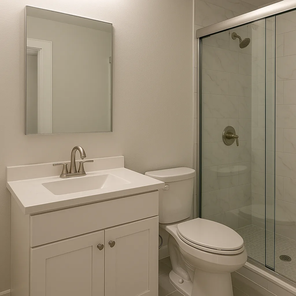 Bathroom with a White Vanity