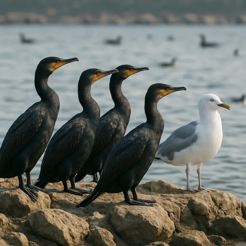Group of Cormorants