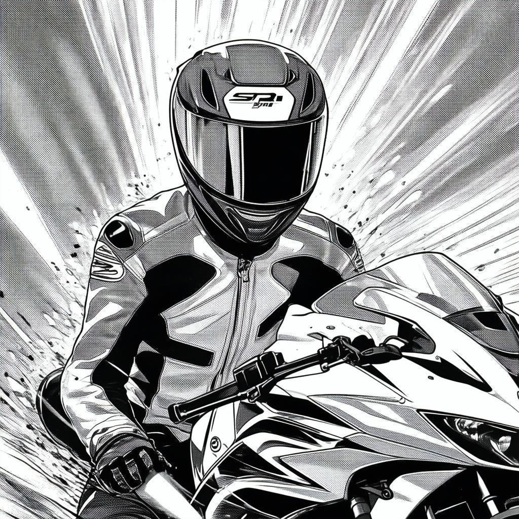 SPi Motorcycle Jacket Racing Through Manga Speed Lines
