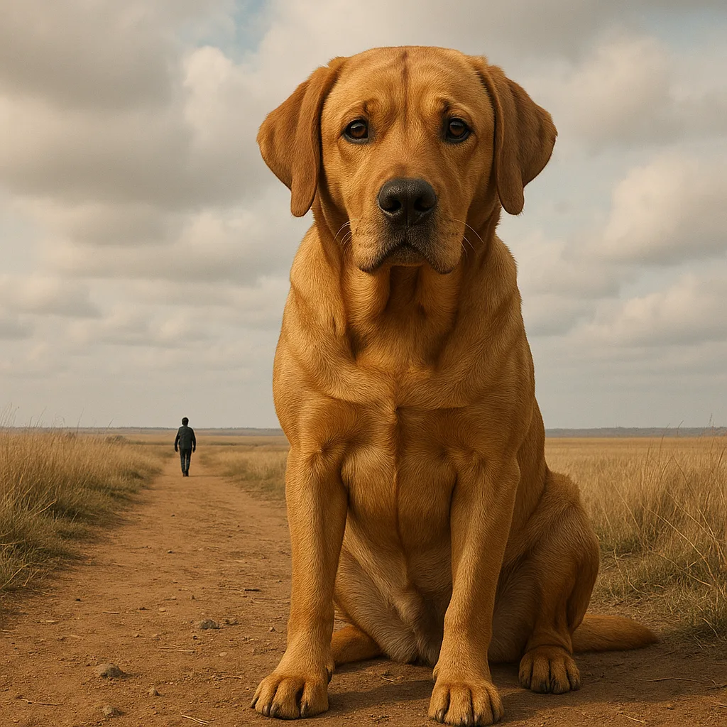 Massive Dog Occupying the Foreground