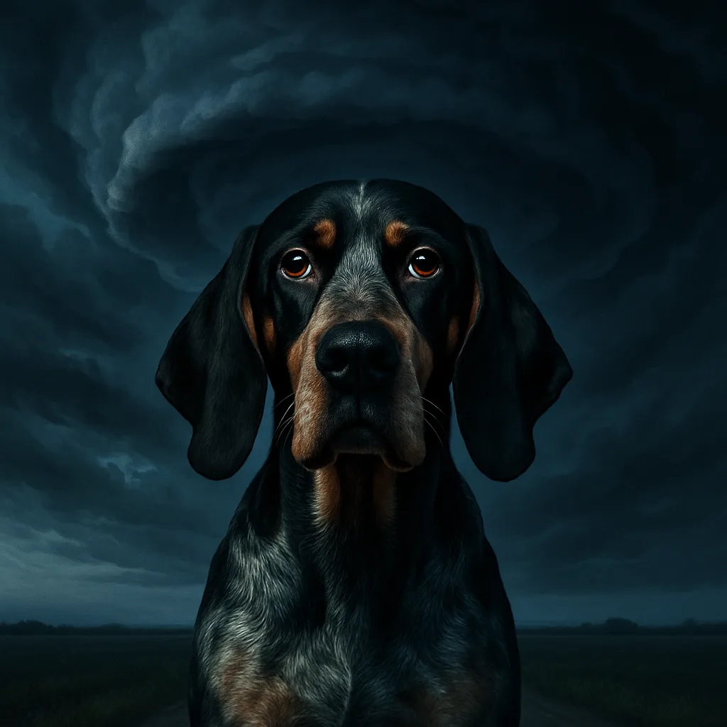 Beneath Dark Ominous Supercell Thunderclouds Gathering That Suffuse the Scene