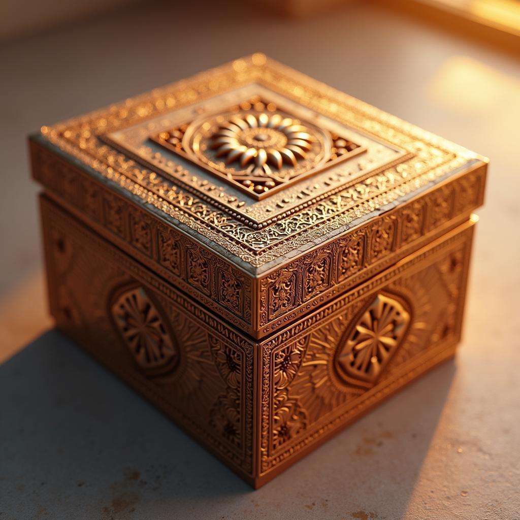 Geometric 3D Box in Golden Hour Precision