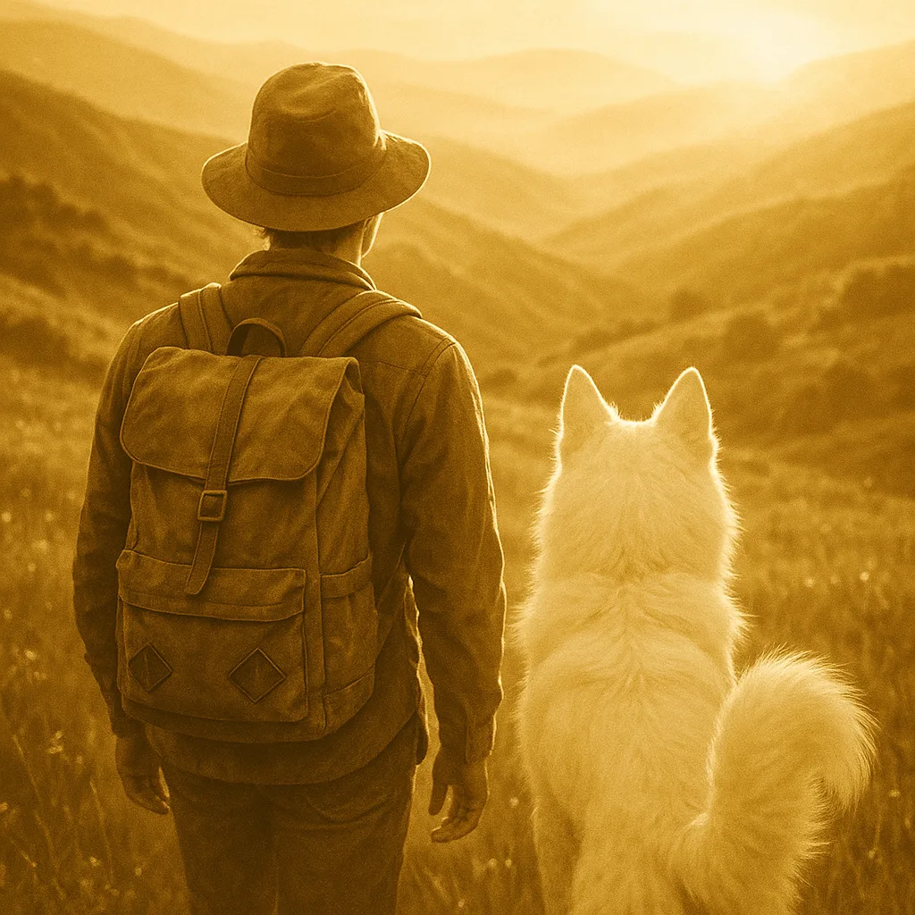 Two Companions—one Shouldering a Medium 25-35 Liters Backpack