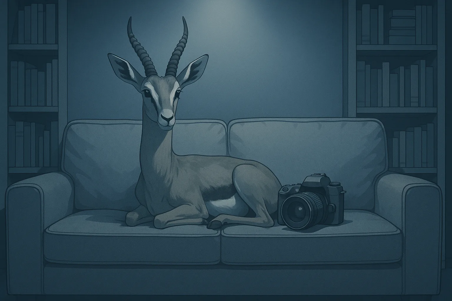 Gazelle and a Reflex Camera Rest