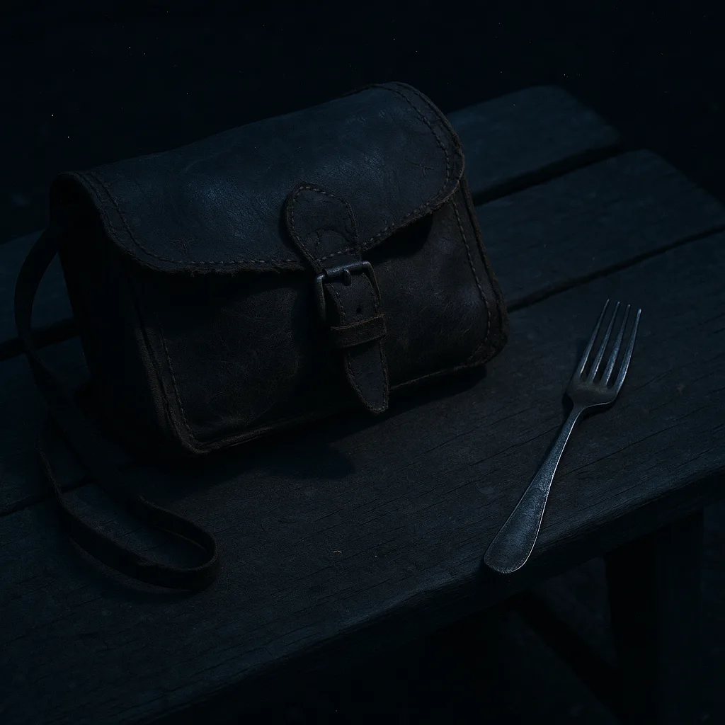 Worn Leather Satchel Lies