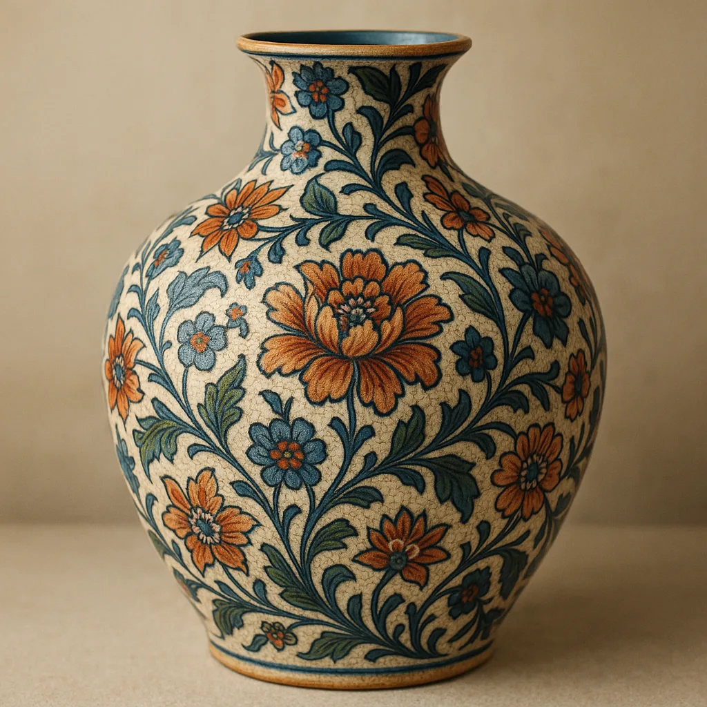 Craft an Artistic Representation of a Ceramic Vase