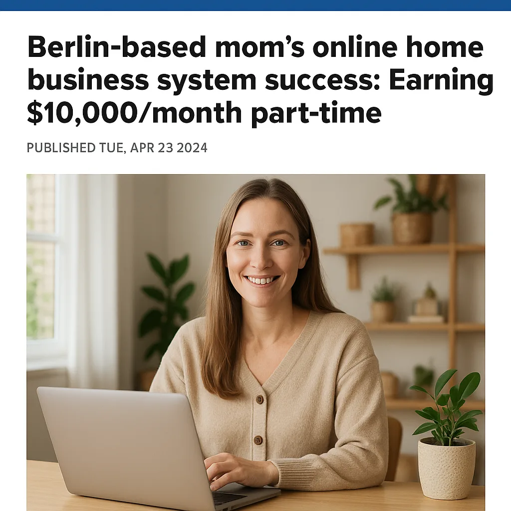 Webpage from CNBC Discussing a Berlin-based Mom's Success